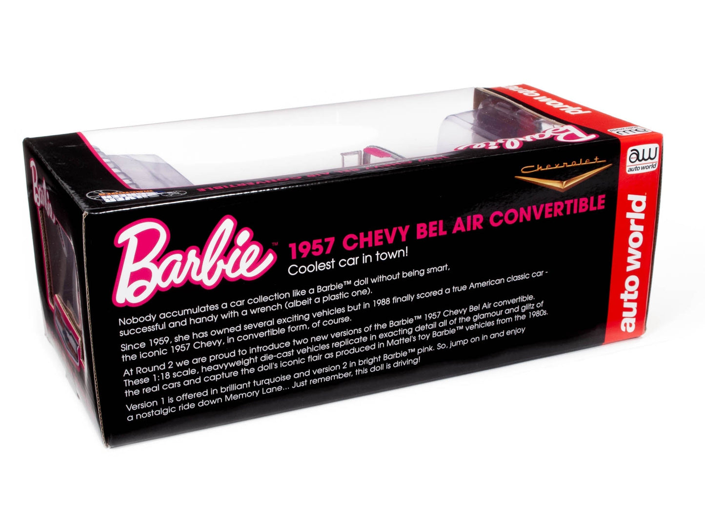 Barbie 1957 Chevy Bel Air Convertible (Pink) 1:18 Scale
