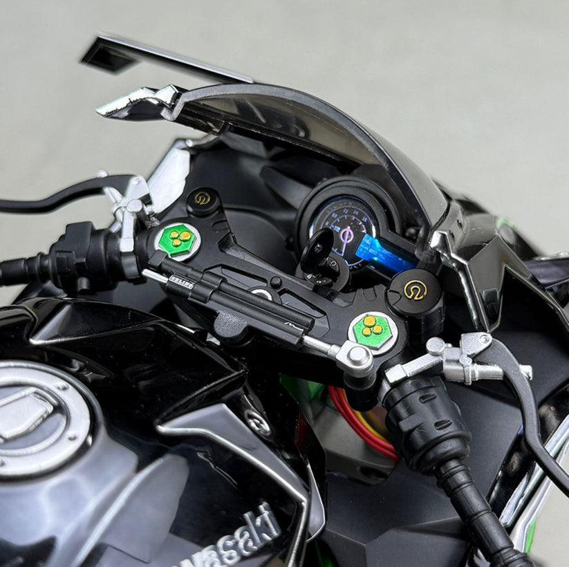 [Genuine]1:6 H2R Motorcycle Model with Engine Start, Throttle Control and Exhaust Injection Simulation, Diecast Motorcycle, Ideal Gift for Men