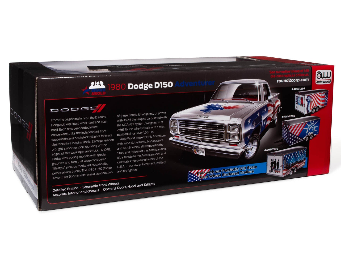 "PRE-ORDER" 1980 Stepside Patriotic Pickup 1:18 Scale (DUE JUNE 2023)