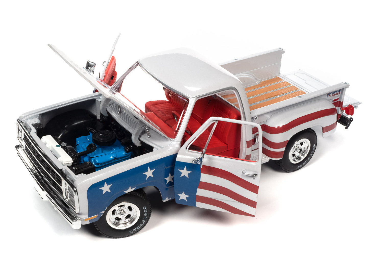 "PRE-ORDER" 1980 Stepside Patriotic Pickup 1:18 Scale (DUE JUNE 2023)