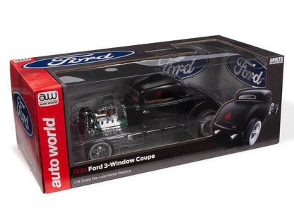 1934 3 Window Coupe High Boy Hot Rod 1:18 Scale