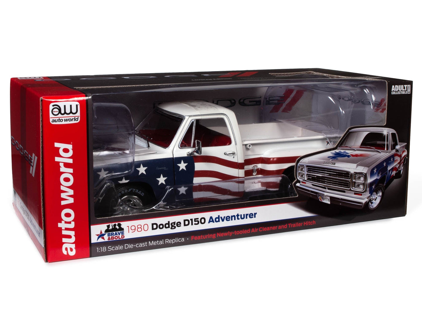 "PRE-ORDER" 1980 Stepside Patriotic Pickup 1:18 Scale (DUE JUNE 2023)